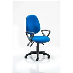 Image of Eclipse Plus III Lever Task Operator Chair with Loop Arms Blue