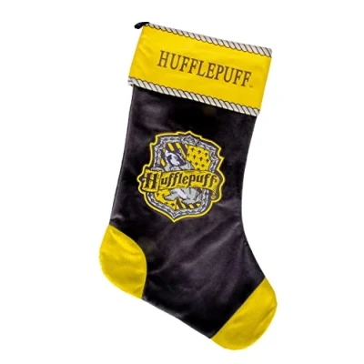 Image of Merchoid Harry Potter: Hufflepuff Christmas stocking Large Hogwarts house xmas decoration/Christmas ornament/gift pouch