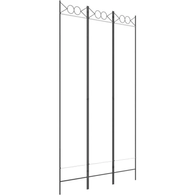 Image of vidaXL 3 Panel Room Divider White 120x220 cm Fabric
