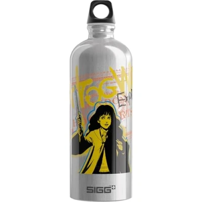 Image of Sigg Aluminium Water Bottle Traveller Hogwarts Express Climate Neutral Certified Suitable For Carbonated Beverages Leakproof Lightweight BPA Free Grey 1L