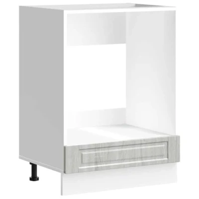 Image of vidaXL Porto Oven Cabinet Engineered Wood, Grey Sonoma, 60x46x81.5 cm Kitchen Storage Unit with Adjustable Feet &amp; Ample