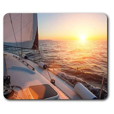 Image of Destination Vinyl ltd Yacht Sailing Ocean Boat Sea Mouse Mat Pad Computer PC Laptop Gaming Office Home Desk Accessory Gadget 2302