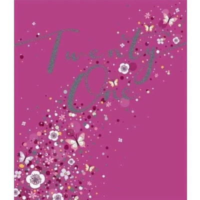 Image of 21st Birthday Card Age 21 Cards for Her Female Gifts Gift