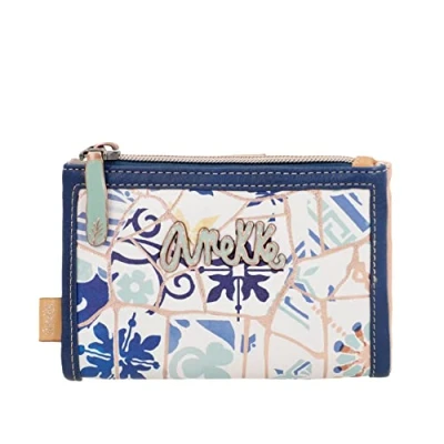 Image of Anekke Women&#039;s Wallet Medium for Women Leatherette with Zip and Tab Closure Mediterranean Collection Accessories 15 x 10 3 cm, various