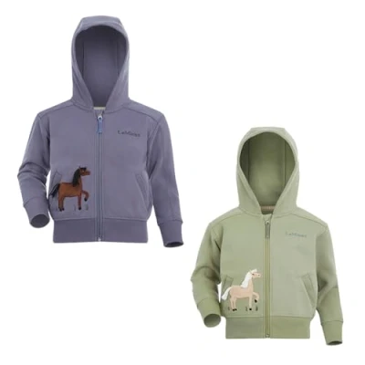 Image of LeMieux Mini Charlie Childrens Zip Through Hoodie Jay Blue 7 8 Years