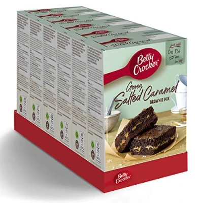 Image of Betty Crocker Delights Gooey Salted Caramel Brownie Cake Mix 430g (Pack of 4)