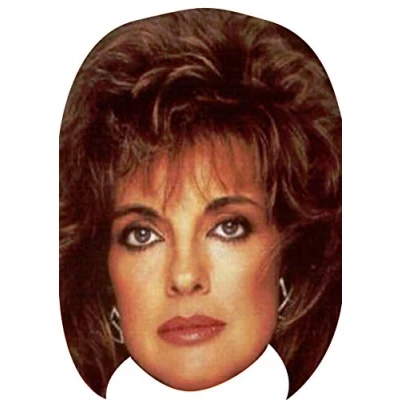 Image of FoxyPrinting Sue Ellen Ewing Dallas Celebrity Cardboard Party Face Mask Fancy Dress