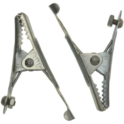 Image of W4 25 Amp Crocodile Clips (Pack of 2) Silver