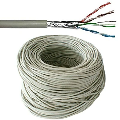 Image of 305m CAT5e FTP Shielded Cable Reel/Drum Pure Copper Ethernet Network LAN RJ45 CableFinder