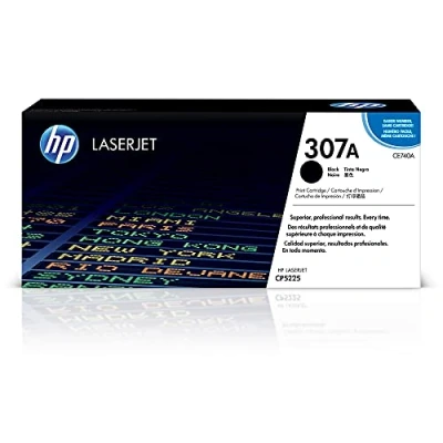 Image of HP CE740A 307A Original LaserJet Toner Cartridge, Black, Single Pack