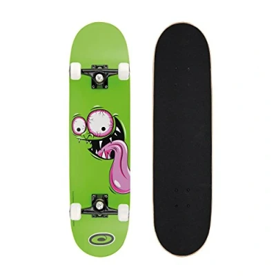 Image of Osprey Complete Skateboard for Kids and Adults Beginner Double Kick Trick 31 Inch Boys Girls ABEC 7 Bearings Multiple Designs, Gluttony