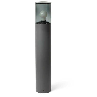 Image of Kila Dark Grey Beacon Bollard Lamp 70cm Smoked 3000K IP65