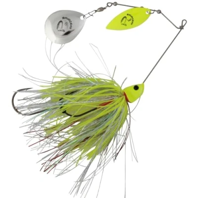 Image of Savage Gear Lure Da&#039;Bush Spinnerbait #3 Yellow Silver Holo Flame