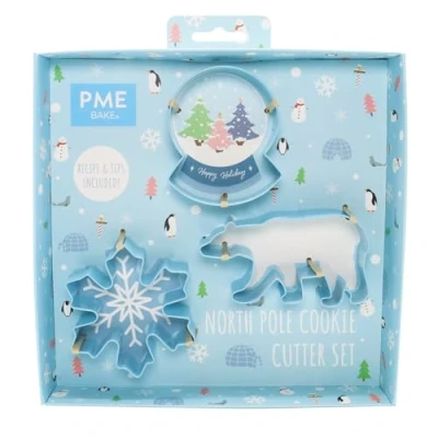 Image of PME North Pole Cookie Cutter Set, Christmas, Blue