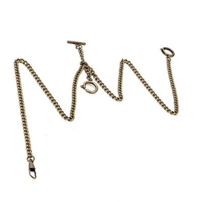 Image of Wosume Retro Vintage Metal Pocket Watch Chain Link Classic Antique Gift 44cm (bronze)