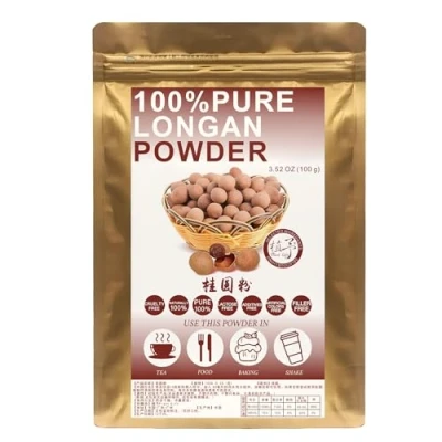 Image of Plant Gift 100% Pure Longan Powder 桂圆粉 Natural Meal Powder, Great Flavor for Drinks, Smoothie and Beverages, Non GMO No Filler, additives, Yogurt More 100G/3.25oz