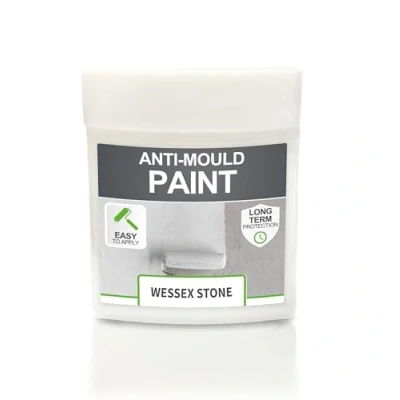Image of SmartSeal Anti Mould Paint 75ml Sample For Walls &amp; Ceilings in Bathrooms, Kitchens Bedrooms. Ultimate Protection Against Dangerous 5yr Resistance Wessex Stone Finish