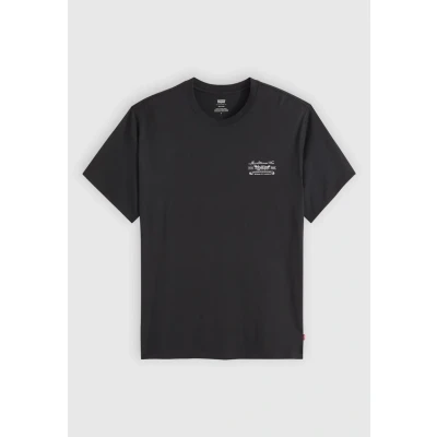Image of Levi&#039;s Relaxed FIT TEE Print Tshirt, Men&#039;s, Size: Small, Eagle buckle jet black