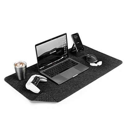 Image of DELTAHUB Minimalistic Felt Desk (Grey (45x80cm), Large)