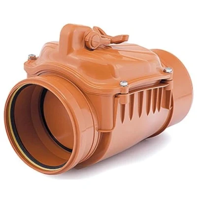 Image of Horizontal PVC Plastic Sewage Drain Check Non Return Valve Backwater Prevented 160mm