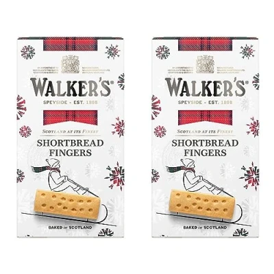 Image of Walkers Shortbread Festive Fingers 160g Pack of 2