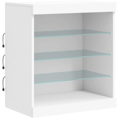 Image of vidaXL Sideboard with LED Lights White 60.5x37x67 cm