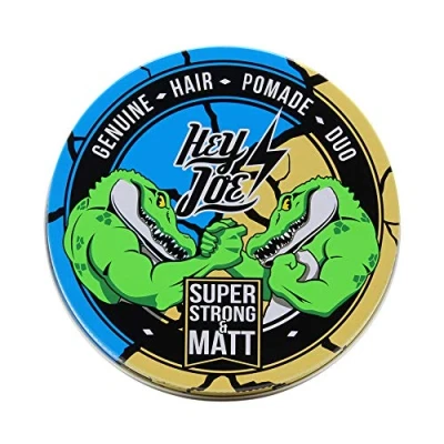 Image of HEY JOE! Genuine Hair Pomade Men&#039;s Duo 100 ml 2 in 1 Tin with Men [Extra Strong Hold + Matte Finish] Professional Styling Products