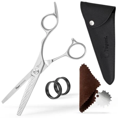 Image of Fagaci Hair Thinning Scissors Hairdressing Professional Extremely Sharp Blades, Fine Cutting 440C Steel Scissor, for Women &amp; Men, Barber