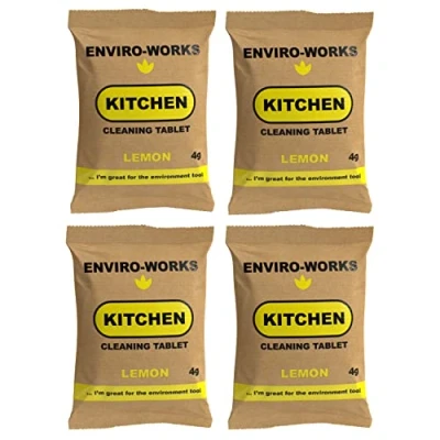 Image of Enviro Works Kitchen Cleaning Tabs x4 REFILLS Eco Friendly Non Toxic Save On Plastic Waste
