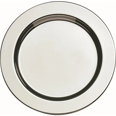 Image of APS Coaster set (6 pieces) made polished stainless steel, Ø 12 cm, heavy duty, rolled up edge, highly glass coaster, round