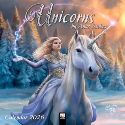 Image of Unicorns by Anne Stokes Wall Calendar 2026 (Art Calendar)