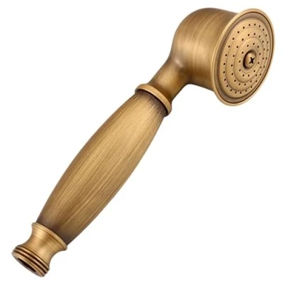 Image of shower Head, Set, Brass Retro Telephone Shaped Shower, used in Bathroom and Room Copper bracket (Color : head)