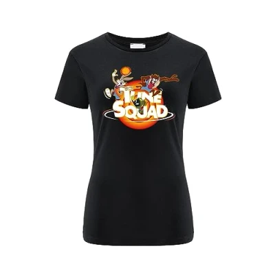 Image of ERT GROUP Women&#039;s 2 T Shirt, Space Jam 031 Black, XXL