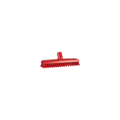 Image of Vikan 70414 Stiff Bristle Deck Scrub, 10 3/4&quot; Polyester, Red