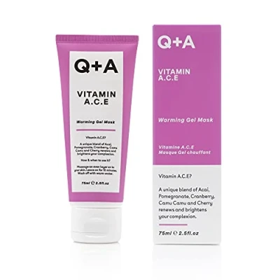Image of Q+A Vitamin A.C.E. Warming Gel Mask, An Antioxidant Rich Face Mask Packed with Super Food Ingredients, 75ml