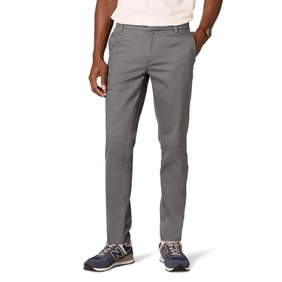 Image of Amazon Essentials Men&#039;s Slim Fit Wrinkle Resistant Flat Front Stretch Chino Trousers, Charcoal, 33W / 32L