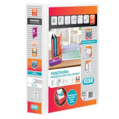 Image of Elba 400008433 A4 Plus Strongline Panorama Presentation Binder Spine White