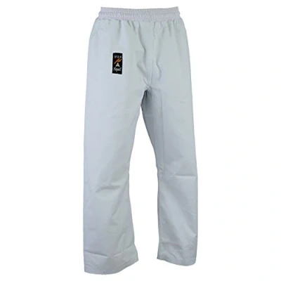 Image of Playwell Karate Heavy Weight Canvas Trousers White 14oz Elasticated Waist (6/190cm)