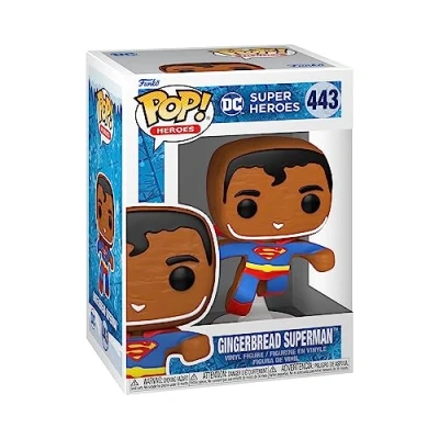 Image of Funko POP! Heroes: DC Holiday Superman Gingerbread Comics Collectable Vinyl Figure Gift Idea Official Merchandise Toys for Kids &amp; Adults Comic Books Fans