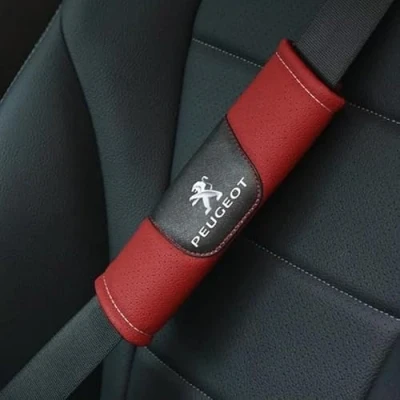 Image of ZABEES 2 Pcs Car Seat Belt Pads for Peugeot 508 408 2008 3008 4008 508L E2008, Padding Cover Protector Comfort Soft Breathable Strap Shoulder Pad, Auto Accessories,A Red