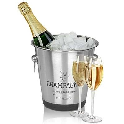 Image of Stainless Steel Silver Champagne Wine Bucket Punch Drink Ice Cooler Party French Style