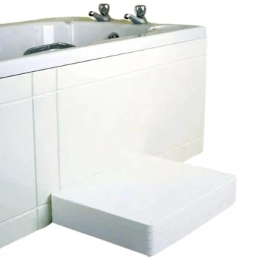 Image of Adjustable Bath Step for Elderly and Disabled Non Slip Shower Bed Stool Sturdy 4 Layer Mobility Aid Safe Bathroom Use