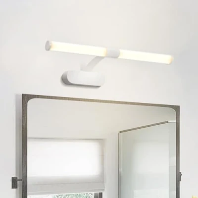 Image of Aigostar LED Bathroom Mirror Light, 6W Vanity Light Fixture Lamp Mounted Wall with IP44 Waterproof 4000K Neutral White 600LM 40CM(Cable Length: 338mm), Plastic
