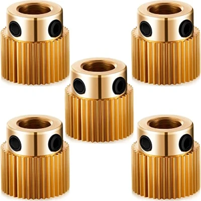 Image of MMOBIEL 40 Teeth Brass Extruder Drive Gear Wheel Compatible with Creality 3D Printer Ender 3 V2 / Pro/Ender 5 CR 10 10S 20/20 Pro Pcs Incl. Allen Key Wrench