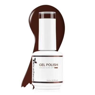 Image of Nicedeco Gel Nail Polish, 15ml UV/LED Soak Off Polish Art Manicure Pedicure, Salon &amp; Home Use Long Lasting Easy to Apply 250