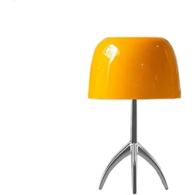 Image of HXFFXHF Chrome Metal Table Lamp Glass Lampshade Bedroom Bedside Home Living Room Lighting Decoration (Color : F)