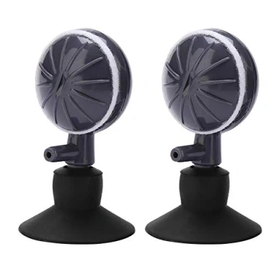 Image of 2 PCS Air Stone Disc with Suction Cups Bubble Diffuser Rotating type adjustable oxygen for Aquariums Fish Tank Hydroponics Pump