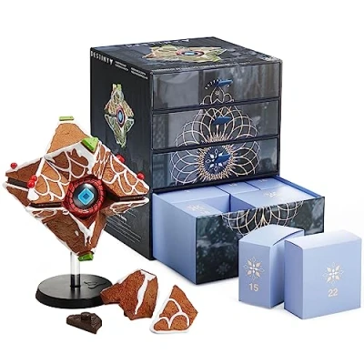 Image of CC Countdown Characters 2024 Destiny Gingerbread Ghost Shell Collectible Figure Official Merchandise Buildable Advent Calendar Statue