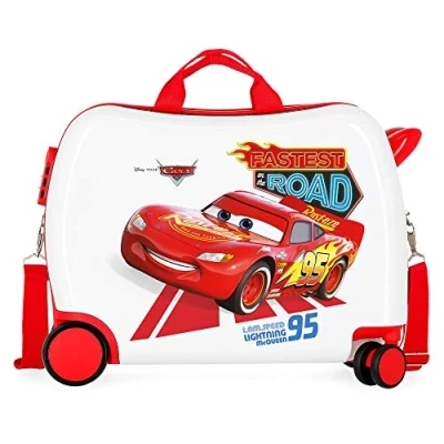 Image of Disney Cars Good Mood Multicoloured Kids Rolling Suitcase 50 x 38 20 cm Rigid ABS Combination Lock 34 Litre 2.1 kg 4 Wheels Hand Luggage