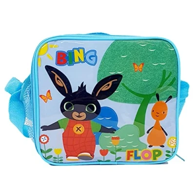 Image of CharacterOutlet Bing Flop Children&#039;s Character Insulated Lunch Bag with Shoulder Strap &amp; Mesh Side Pocket